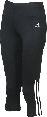 Adidas Women's Black/White 3/4 Response Tights