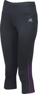 Adidas Women's Steel/Purple 3/4 Response Tights
