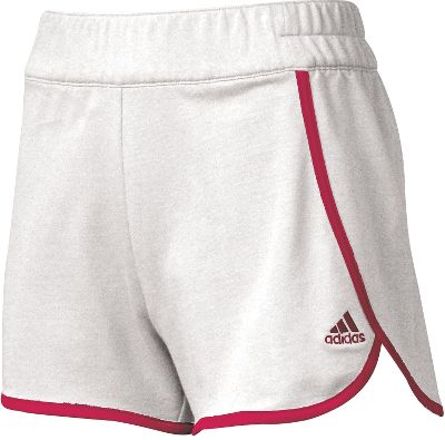 Adidas Women's White/Magenta Terry Shorts