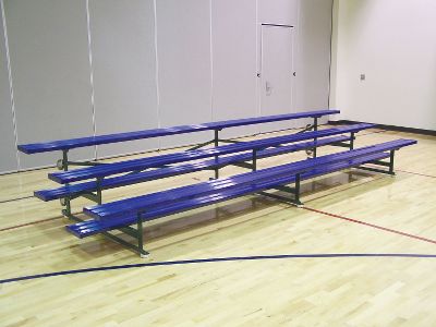 Jaypro 2 Row 20 Seat Tip N' Roll Bleachers (Color Planks)