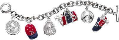 Baseball Home Free Silver Enameled MLB Bracelet BRAESP Mets