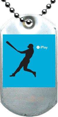 Chalk Talk I Play Baseball Dog Tag Necklace
