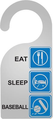 Chalk Talk "Eat, Sleep, Baseball" Door Hanger