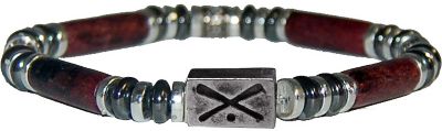 Chalk Talk Brown Power Baseball Bracelet