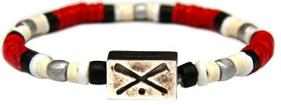 Chalk Talk Red Power Baseball Bracelet