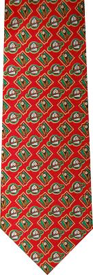 Chalk Talk Baseball Diamond Red Silk Neck Tie
