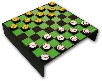 Chalk Talk BaseballSoftball Magnetic Checkers Game Softball Home Office