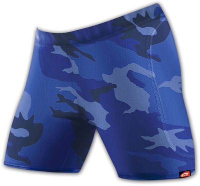 Baseball WSI Womens Blue Camouflage Sliding Shorts Large Blue