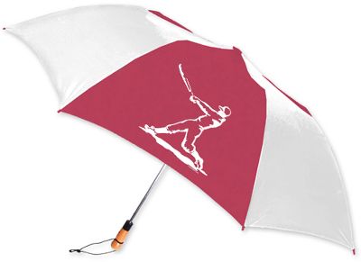 Chalk Talk Red Baseball Sports Umbrella