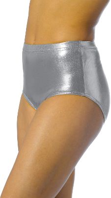 Alleson Athletic Youth Metallic Silver Cheer Briefs