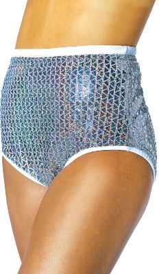 Alleson Athletics Youth Silver Sequin Cheer Briefs