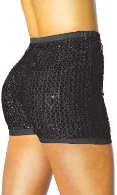 Alleson Athletic Women's Black Sequin Boy Cut Brief