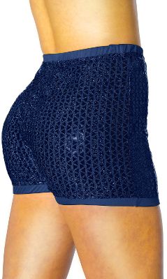 Alleson Athletic Women's Navy Sequin Boy Cut Brief