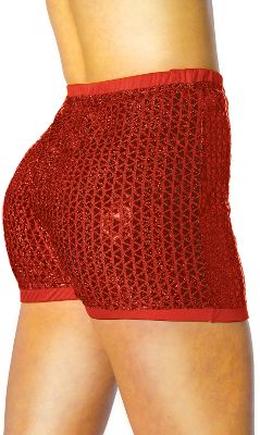 Alleson Athletic Women's Scarlet Sequin Boy Cut Brief