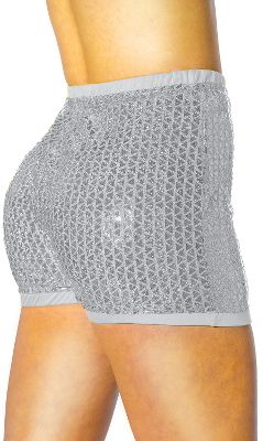 Alleson Athletic Youth Silver Sequin Boy Cut Brief