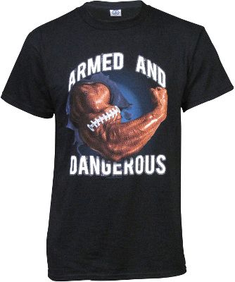 Coed Youth "Armed & Dangerous" Football T-Shirt