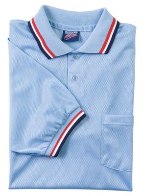 Dalco Umpire Short Sleeve Light Blue/Scarlet Shirt