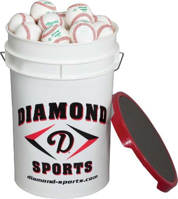Diamond Bucket with 30 DOLA Baseballs 