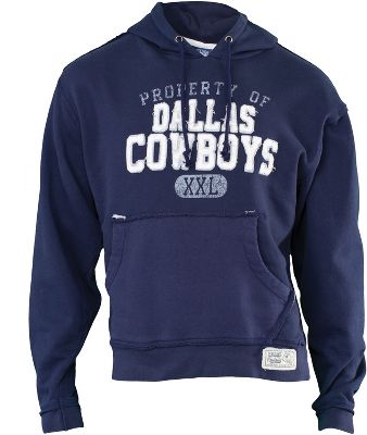 Dallas Cowboys Gridiron Property Navy Fleece Hoodie - Small - Outerwear