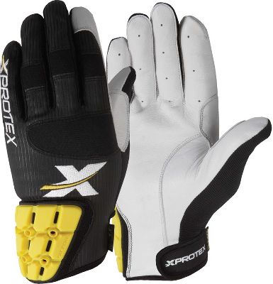 XPROTEX Boys BlackBlack DINGR Protective Gloves Youth Small Youth Baseball Batting Gloves