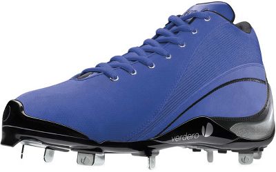 Baseball - Verdero Men's Royal/Silver Mid Metal Baseball Cleats - Metal Baseball Cleats