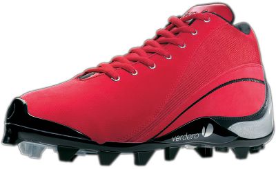 Verdero Men's Mid Molded Scarlet/Silver Baseball Cleats 