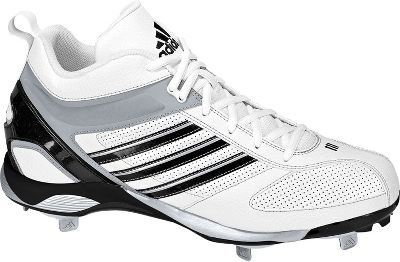 Adidas Diamond King Mid Metal Wht/Blk Baseball Cleats