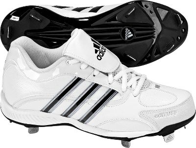 Adidas Women's Fastpitch III White/Black Metal Cleats