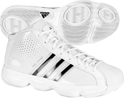 Adidas Men's Pro Model 2010 White Basketball Shoes