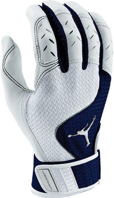 Nike Adult Team Jordan Wht/Nav Batting Gloves