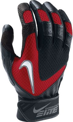Nike Adult Diamond Elite VII Blk/V. Red Batting Gloves