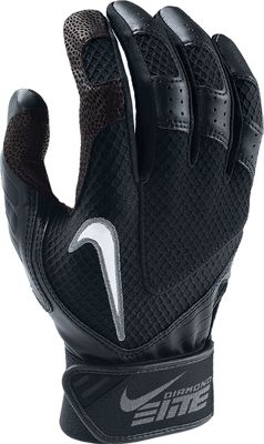 Nike Adult Diamond Elite VII Blk/Wht Batting Gloves