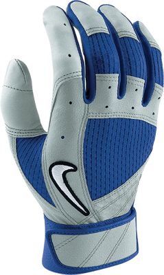 Nike Adult Fuse Grey/Royal Batting Gloves