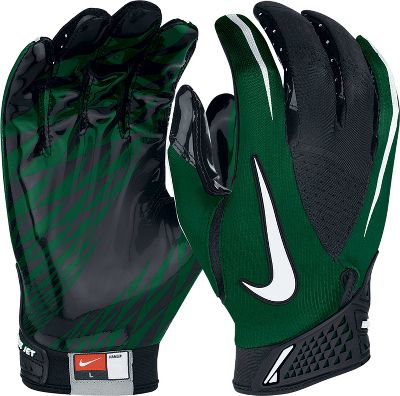 Nike Adult VaporJet Green/Black Football Gloves