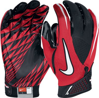 Nike Adult VaporJet Red/Black Football Gloves