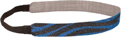 Zebra Glitter Sports 3/4" Blue/Black Sports Headband