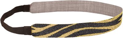 Zebra Glitter Sports 3/4" Gold/Black Sports Headband