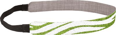Zebra Glitter Sports 3/4" Lime/White Sports Headband