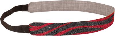 Zebra Glitter Sports 3/4" Red/Black Sports Headband