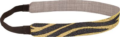 Zebra Glitter Sports 3/4" Yellow/Blk Sports Headband