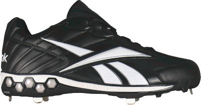 Reebok High 'N' Tight Black Low Metal Baseball Cleat