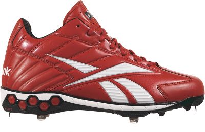 Reebok High 'N' Tight Red Mid Metal Baseball Cleat