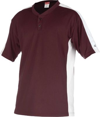 Rawlings Adult Flatback Mesh Mar/Wht 2-Button Jersey