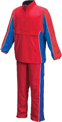Baseball Alleson Athletic Warrior Storm Repellant Pullover Large Royal Blue White