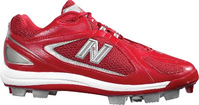 Baseball New Balance Low Baseball Cleats Scarlet White