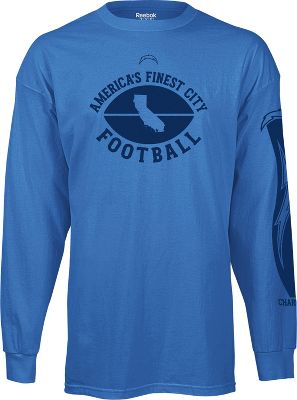 Reebok Mens NFL Nickname Stripe Long Sleeve Shirt NFL Apparel