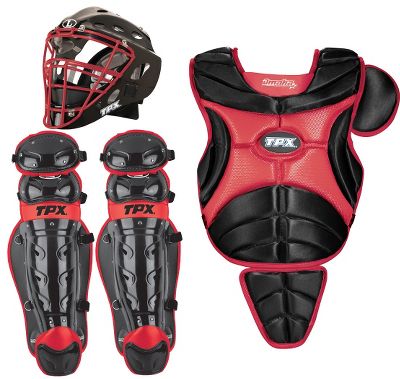 Louisville Omaha Intermediate Black/Scarlet Catcher's Set