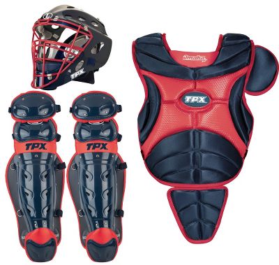 Louisville Omaha Intermediate Navy/Scarlet Catcher's Set