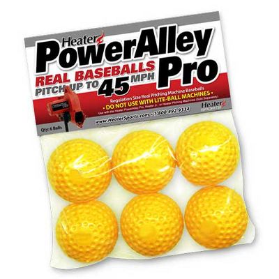 UPC 638280000962 product image for Heater Sports PowerAlley PRO Yellow Dimpled Pitching Machine Real Baseballs  (Pa | upcitemdb.com