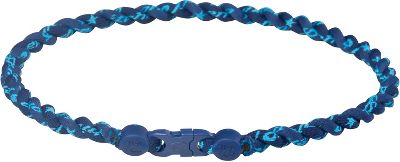 Phiten Tornadao Twisted Navy Titanium Necklace